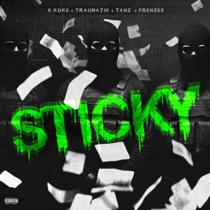 Sticky album by Mr Traumatik, Frenzee & Tanz - Drum and Bass Cover Art