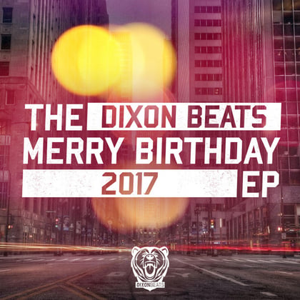 The 2017 Merry Birthday EP album by Vibe Chemistry & DixonBeats - Drum and Bass Cover Art