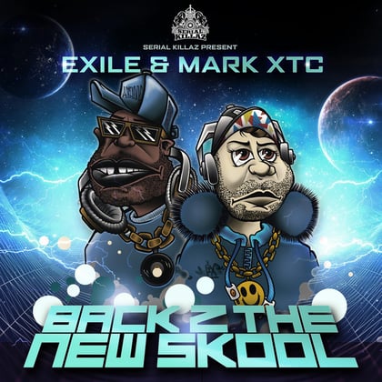 Back 2 the New Skool album by AIRGLO, Exile & Mark XTC - Drum and Bass Cover Art