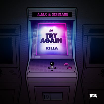 Try Again / Killa album by K Motionz, A.M.C & Six Blade - Drum and Bass Cover Art