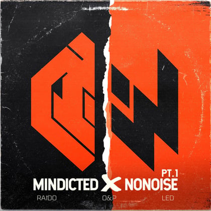 MINDICTED X NO NOISE VA album by RAIDO - Drum and Bass Cover Art