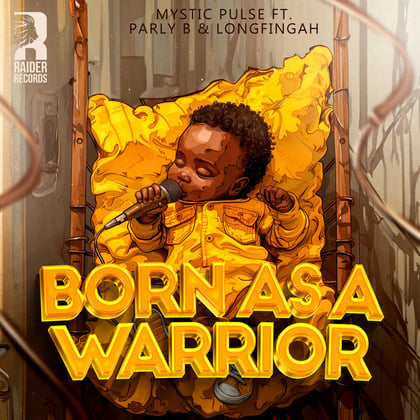 Born as a warrior album by Mystic Pulse - Drum and Bass Cover Art