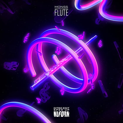 FLUTE (DITRO SPED UP EDIT) album by MONSS - Drum and Bass Cover Art