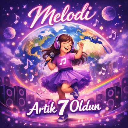 Artık 7 Oldun album by Melodi - Drum and Bass Cover Art