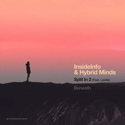 Split In 2 / Beneath album by Hybrid Minds & InsideInfo - Drum and Bass Cover Art