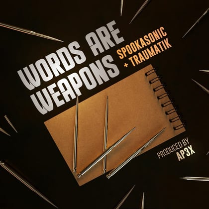 Words Are Weapons album by Mr Traumatik, Spookasonic & AP3X - Drum and Bass Cover Art