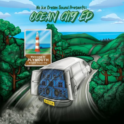 Ocean City album by Jman & No Ice Cream Sound - Drum and Bass Cover Art