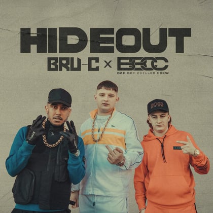 Hideout album by Bru-C - Drum and Bass Cover Art