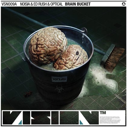 Brain Bucket / Falling Through album by The Upbeats & Noisia - Drum and Bass Cover Art