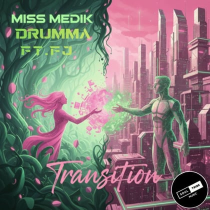 Transition album by Miss Medik & DRUMMA - Drum and Bass Cover Art