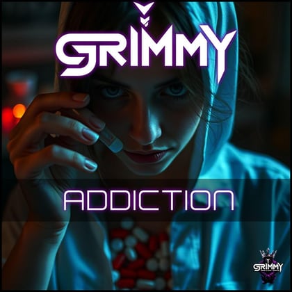 Addiction album by Grimmy - Drum and Bass Cover Art