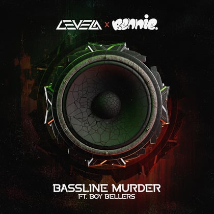 Bassline Murder album by Levela - Drum and Bass Cover Art