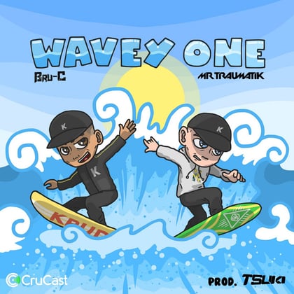 Wavey One album by Bru-C, Mr Traumatik & Tsuki - Drum and Bass Cover Art