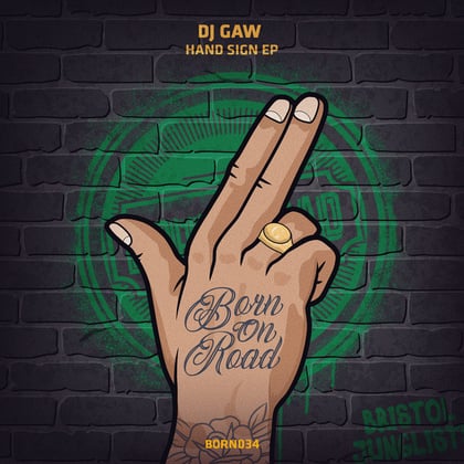 Hand Sign album by DJ Gaw - Drum and Bass Cover Art