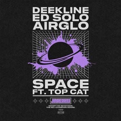 Space album by Hidden Turn, Deekline, Ed Solo, AIRGLO & Top Cat - Drum and Bass Cover Art