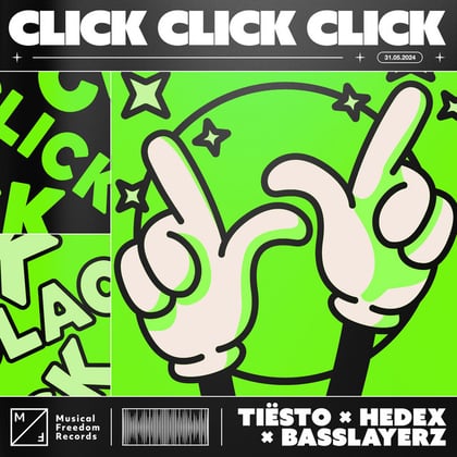 Click Click Click album by Black Orchid, Hedex, Basslayerz & Tiësto - Drum and Bass Cover Art