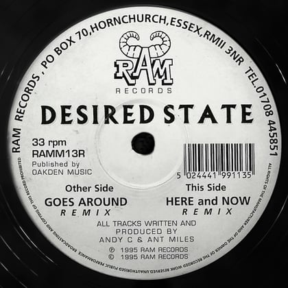 Goes Around / Here and Now (Remixes) album by Desired State - Drum and Bass Cover Art