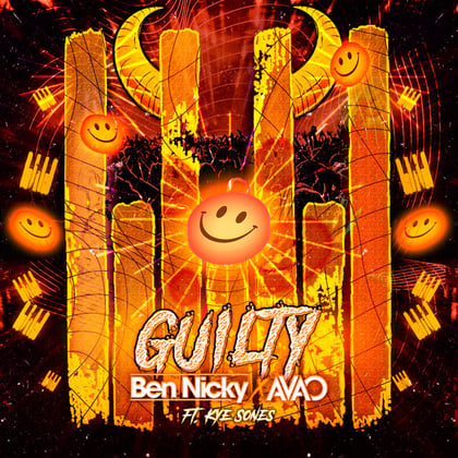Guilty album by Dimension, AVAO & Kye Sones - Drum and Bass Cover Art