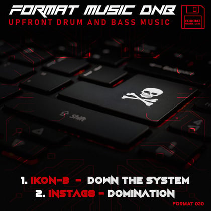 Down the System & Domination album by Ikon-B - Drum and Bass Cover Art