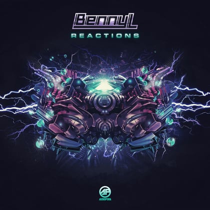Reactions album by Benny L - Drum and Bass Cover Art
