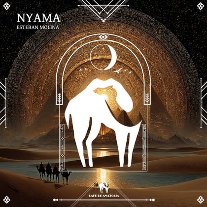 Nyama album by Tengu, Esteban Molina & Cafe De Anatolia - Drum and Bass Cover Art