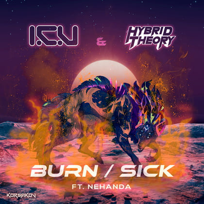 Burn / Sick album by I.C.U - Drum and Bass Cover Art