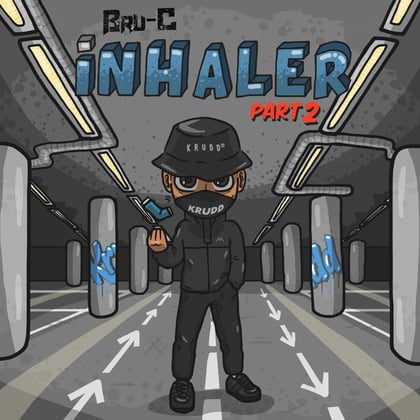 Inhaler, Pt. 2 album by Bru-C - Drum and Bass Cover Art