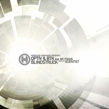 Blindstruck / Scientist album by Optiv - Drum and Bass Cover Art