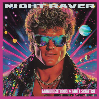 Night Raver album by Mandidextrous - Drum and Bass Cover Art