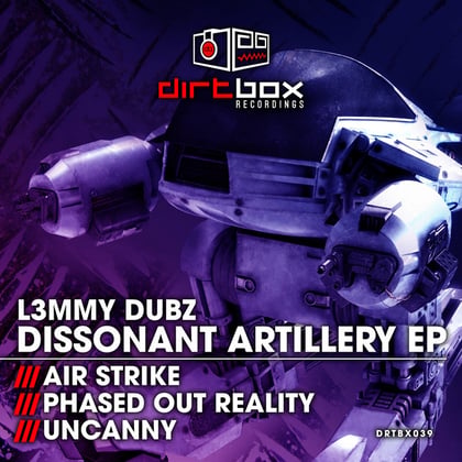 Dissonant Artillery EP album by L3MMY DUBZ - Drum and Bass Cover Art