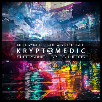 Aftermath / Supersonic album by Kryptomedic - Drum and Bass Cover Art