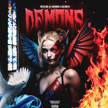 Demons album by Weejii - Drum and Bass Cover Art