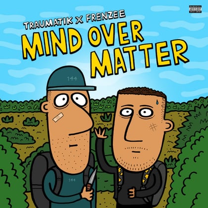 Mind over matter album by Mr Traumatik & Frenzee - Drum and Bass Cover Art