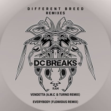 Vendetta (A.M.C & Turno Remix) / Everybody (Flowidus Remix) album by DC Breaks - Drum and Bass Cover Art