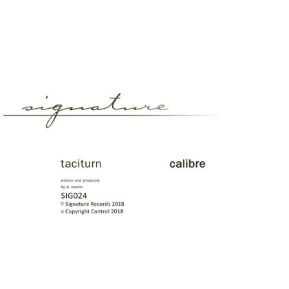 Taciturn / Butter Love album by dBridge & Calibre - Drum and Bass Cover Art