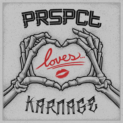 PRSPCT Loves Karnage album by The Clamps, The Outside Agency, Dolphin & Deathmachine - Drum and Bass Cover Art