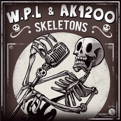 Skeletons album by AK1200 & Jay Aftermath - Drum and Bass Cover Art