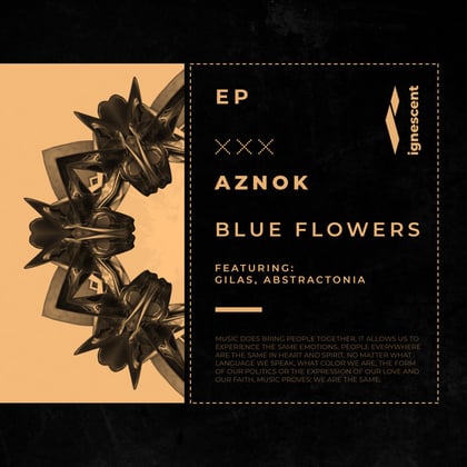Blue Flowers album by Aznok - Drum and Bass Cover Art