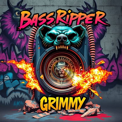 Bass Ripper album by Grimmy - Drum and Bass Cover Art