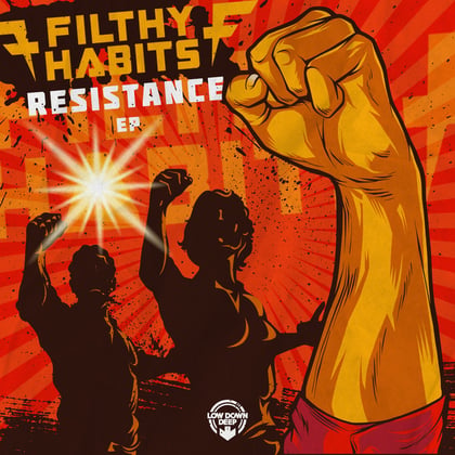 Resistance album by Filthy Habits - Drum and Bass Cover Art