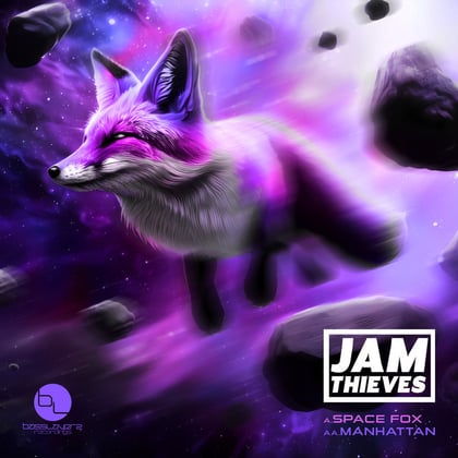 Space Fox/Manhattan album by Jam Thieves - Drum and Bass Cover Art