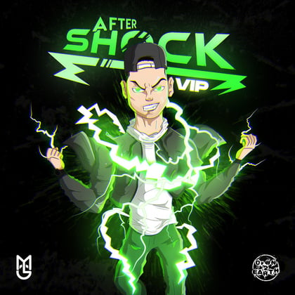 Aftershock VIP album by Macky Gee - Drum and Bass Cover Art