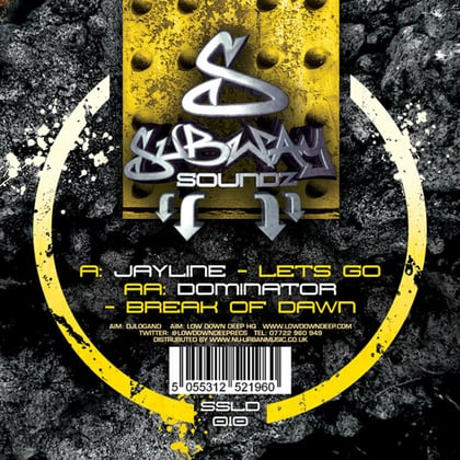 Lets go / Break of dawn album by Jayline & Dominator - Drum and Bass Cover Art