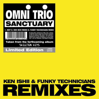 Sanctuary (Edit) / Sanctuary (Ken Ishii Remix) / Sanctuary (Funky Technicians Remix) album by Omni Trio - Drum and Bass Cover Art