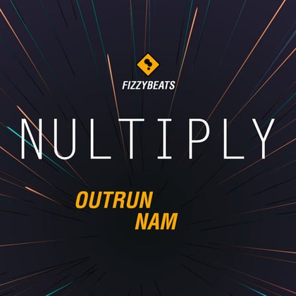 Outrun album by Nultiply - Drum and Bass Cover Art