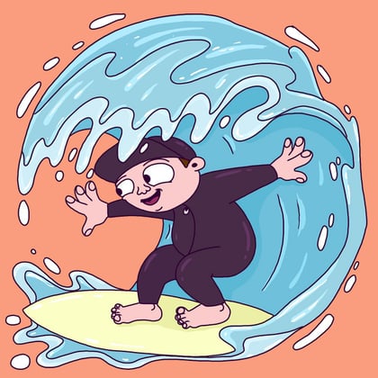 Wave Riders album by Serum - Drum and Bass Cover Art