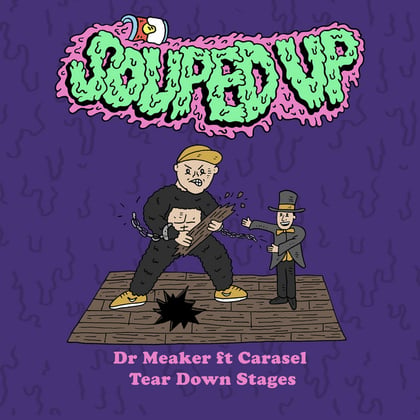 Tear Down Stages album by Dr Meaker & Carasel - Drum and Bass Cover Art
