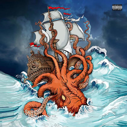Kraken album by Mr Traumatik & Konetix - Drum and Bass Cover Art