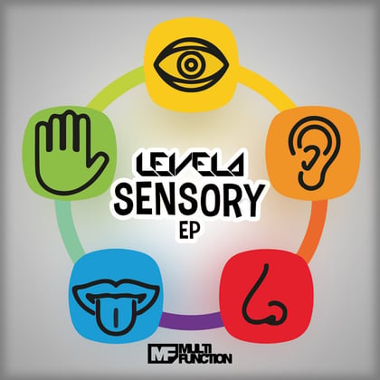 Sensory album by Levela - Drum and Bass Cover Art
