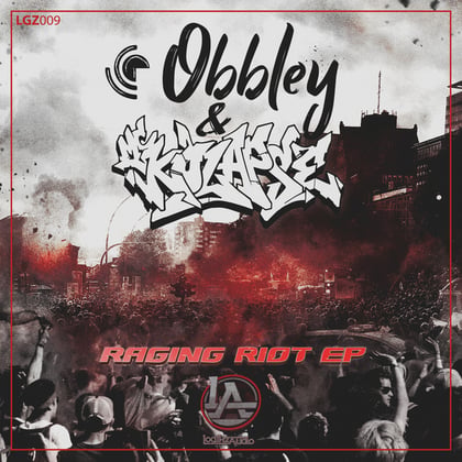 Raging Riot album by Obbley - Drum and Bass Cover Art